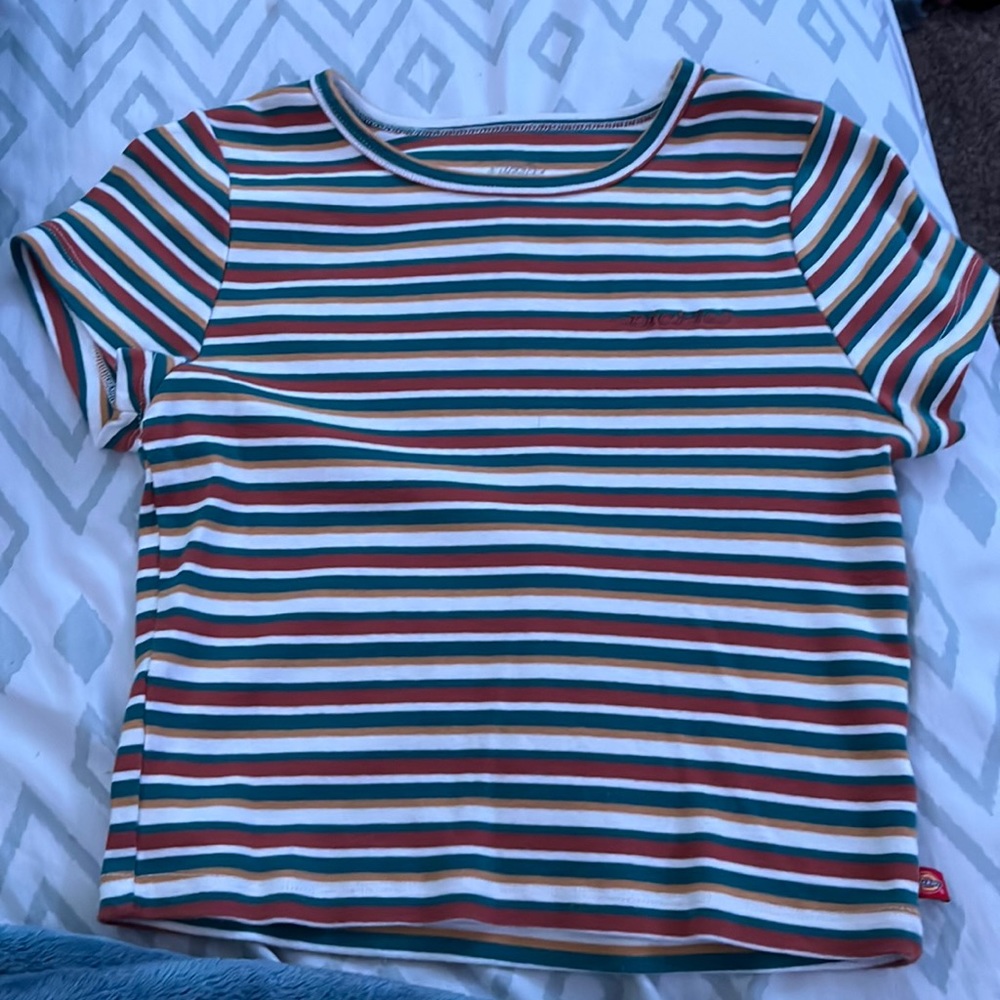 dickies striped crop top